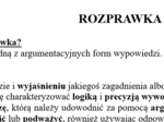 Wklejka "Czym jest rozprawka"