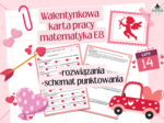 Walentynkowa karta pracy matematyka E8 – przygotowanie do egzaminu, rozwiązania, schemat punktowania