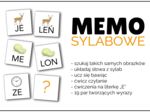 MEMO Sylabowe – 19 par tworzących wyrazy z literką „E”