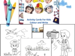 "What's my job?" - activity cards for kids. Koloruj i pisz po śladzie. Nauka angielskich nazw zawodów. 13 obrazków
