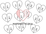 ❤️ Serduszkowe pary – ułamki równoważne (skracanie i rozszerzanie) Walentynki - Matematyczka Martyna Rozalia