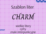 Szablon liter - charm - wielkie