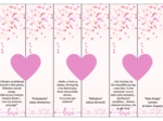Walentynki- zakładki do książki z cytatami z lektur z klas VII- VIII