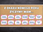 „Z okazji Nowego Roku życzymy Wam...” - gazetka z życzeniami na Nowy Rok
