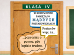 Gazetka i dekoracja drzwi- afirmacje. Psycholog, pedagog, wychowawca