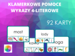 KLAMERKOWE POMOCE WYRAZY 4-LITEROWE - 92 KARTY