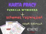 karta pracy - FUNKCJA WYMIERNA - poziom podstawowy