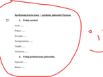 Kartkówki/karta pracy symbole i podstawowe jednostki fizyczne