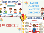 Pakiet gazetek na Dzień Chłopaka idealny dla klas młodszych i starszych| w zestawie 1 duży plakat| Format A4 i mniejszy| 60 strondo druku