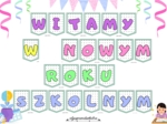 Girlanda "Witamy w nowym roku szkolnym" litery a5