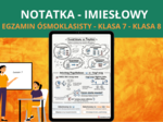 Imiesłowy – notatka w pigułce | język polski, imiesłowy przymiotnikowe i przysłówkowe, zasady, przykłady, klasa 7–8, egzamin ósmoklasisty