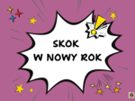 Gazetka motywacyjna "Skok w Nowy Rok"-wersja 2