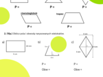 Kartkówka (karta pracy) - pola figur. Klasa 5. Klasa 4. Klasa 6. Wzory na pola figur