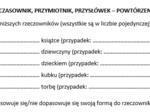 Ćwiczenia gramatyczne: rzeczownik, przymiotnik, przysłówek, czasownik (klasa 4/5)