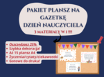 📚 Plansze na gazetkę szkolną z okazji Dnia Nauczyciela – zestaw 15 plansz A4 (cytaty, życzenia, ciekawostki), Szkoła podstawowa • Świetlica • Godzina wychowawcza