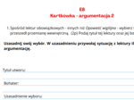 Egzamin ósmoklasisty - argumentacja 2, kartkówka, ortografia, części mowy
