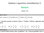 Równania - zadania z egzaminu ósmoklasisty