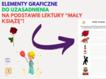 📚 Elementy graficzne na bazie lektury „Mały Książę” – doskonała na lekcje języka polskiego! 🌹🦊