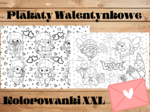 Kolorowanki XXL Walentynkowy PLAKAT