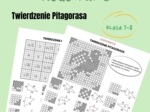 Twierdzenie Pitagorasa, karta pracy - kodowanie, klasa 7 i 8, edukacja domowa