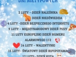 PAKIET MATERIAŁÓW NA LUTY WEDŁUG KALENDARZA ŚWIĄT I DNI NIETYPOWYCH.