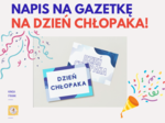 🎉 Gazetka na Dzień Chłopaka – wyjątkowy napis w 3 kolorach! 🎉