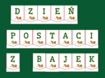 DZIEŃ POSTACI Z BAJEK – biblioteka – świetlica – przedszkole - GIRLANDA – gazetka – wersja 2
