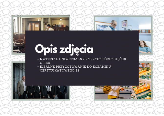 Opis zdjęcia na lekcję języka obcego materiał uniwersalny 30 zdjęć