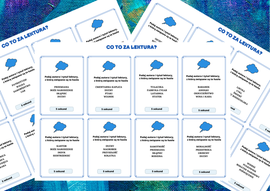 CO TO ZA LEKTURA Gra 5 Sekund Lektury Klasa 7 I 8 Egzamin