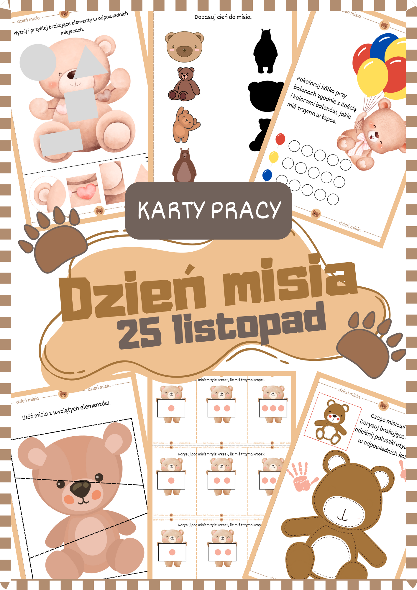 Dzie Pluszowego Misia Karty Pracy Z Oty Nauczyciel