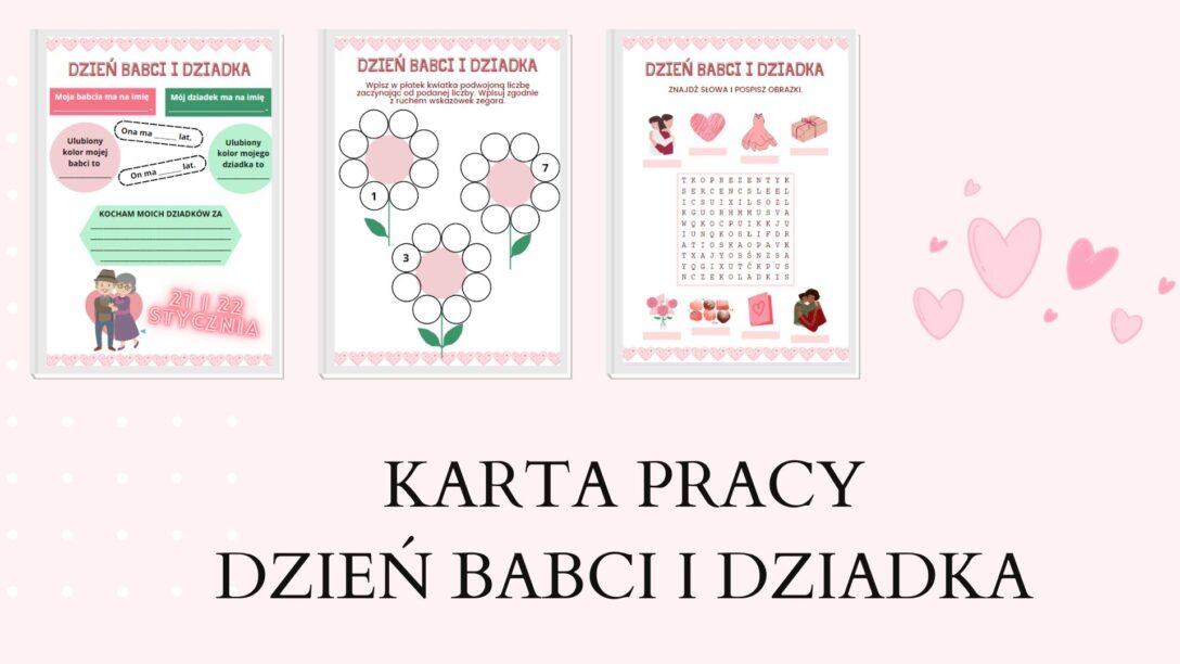 KARTA PRACY DZIEŃ BABCI I DZIADKA Złoty nauczyciel