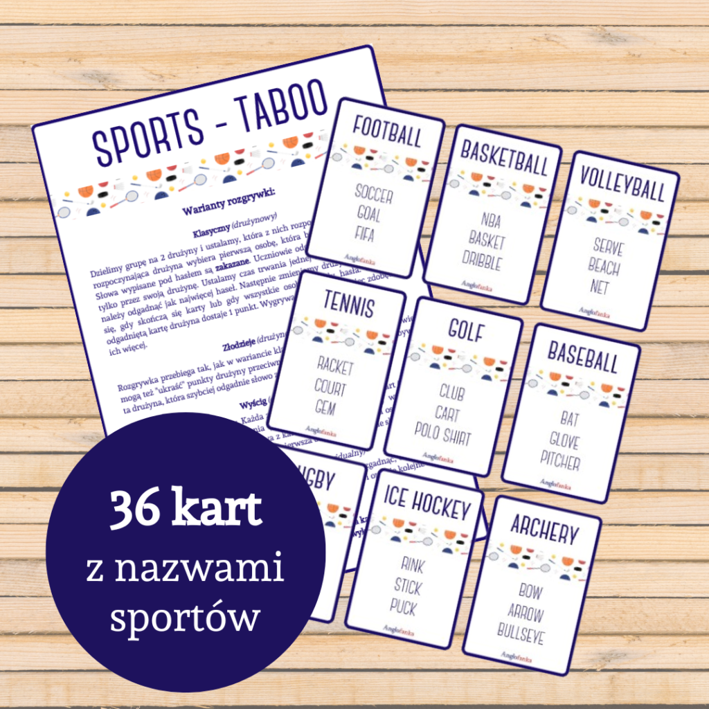 Sports Taboo 36 kart Sporty Złoty nauczyciel