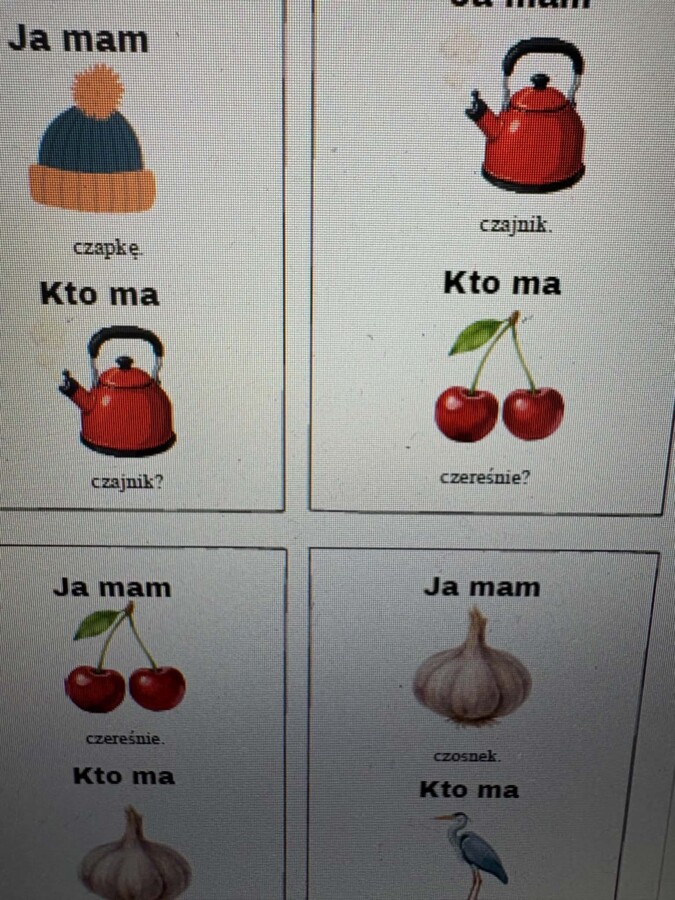 „Ja mam, kto ma?” – utrwalanie głoski „cz”
