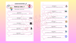 🚀ROZGRZEWKA JĘZYKOWA  LESSON BOOSTERS: TikTok Dramas, Gaming & Tech, Would You Rather (75 PASKÓW  DO MÓWIENIA)