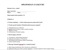 Sprawdzian- Lalka