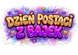 Duży napis XXL „Dzień Postaci z Bajek” – Dekoracja do sklejenia (115 x 80 cm, 21 stron A4)