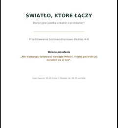 Światło, które łączy - scenariusz jasełka, pakiet