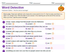 Word Detective- Halloween Edition