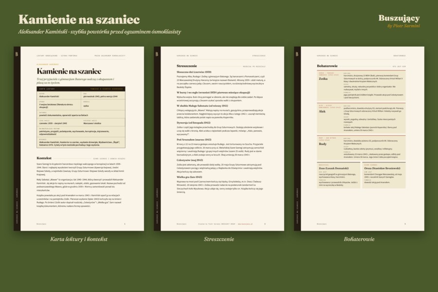 Kamienie na szaniec – Kamiński. Szybka powtórka przed egzaminem ósmoklasisty (PDF)