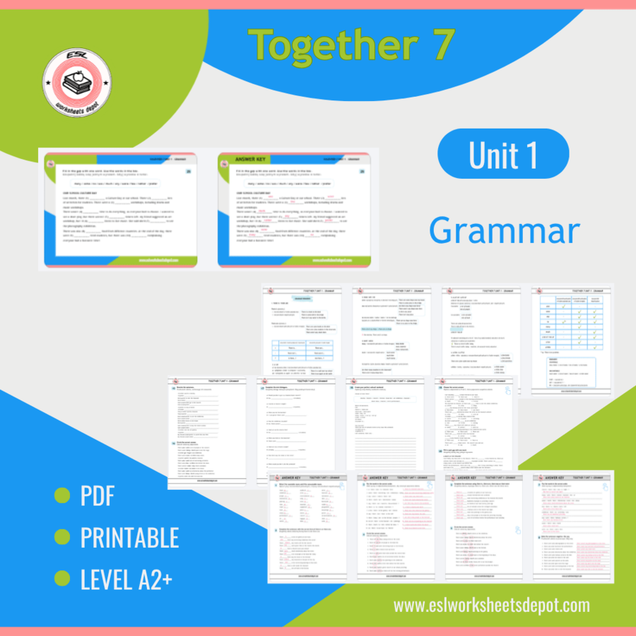 Together 7 Unit 1 - dodatkowe ćwiczenia z gramatyki i słownictwa