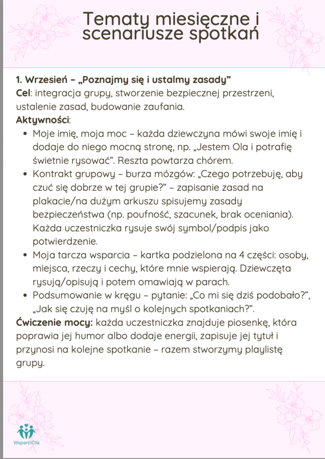 Grupa psychoedukacyjna Ja i moje ciało