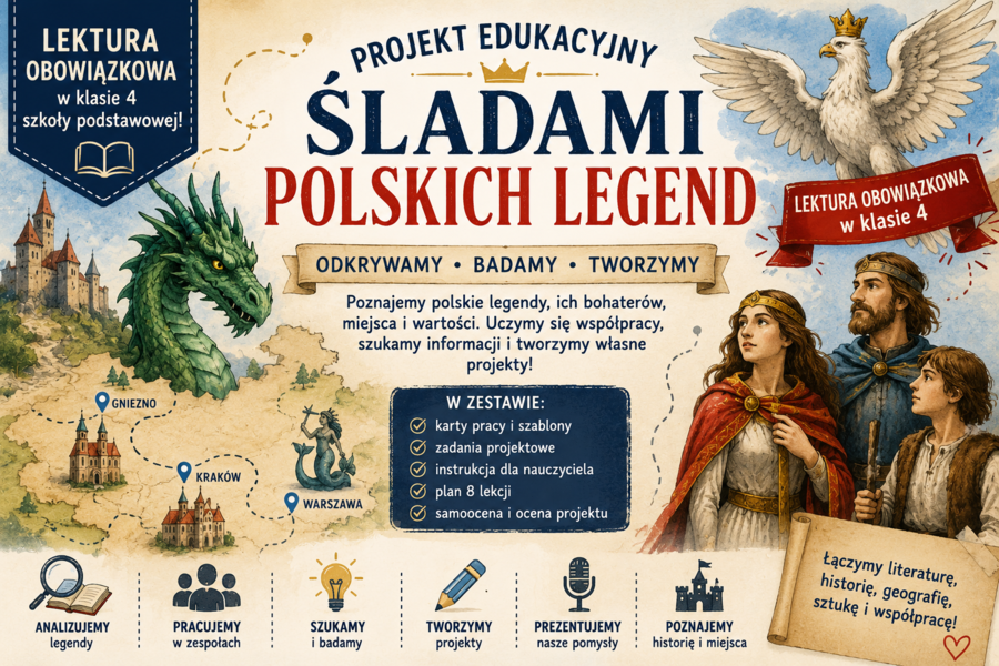 Śladami polskich legend- projekt edukacyjny dla klasy 4  SP