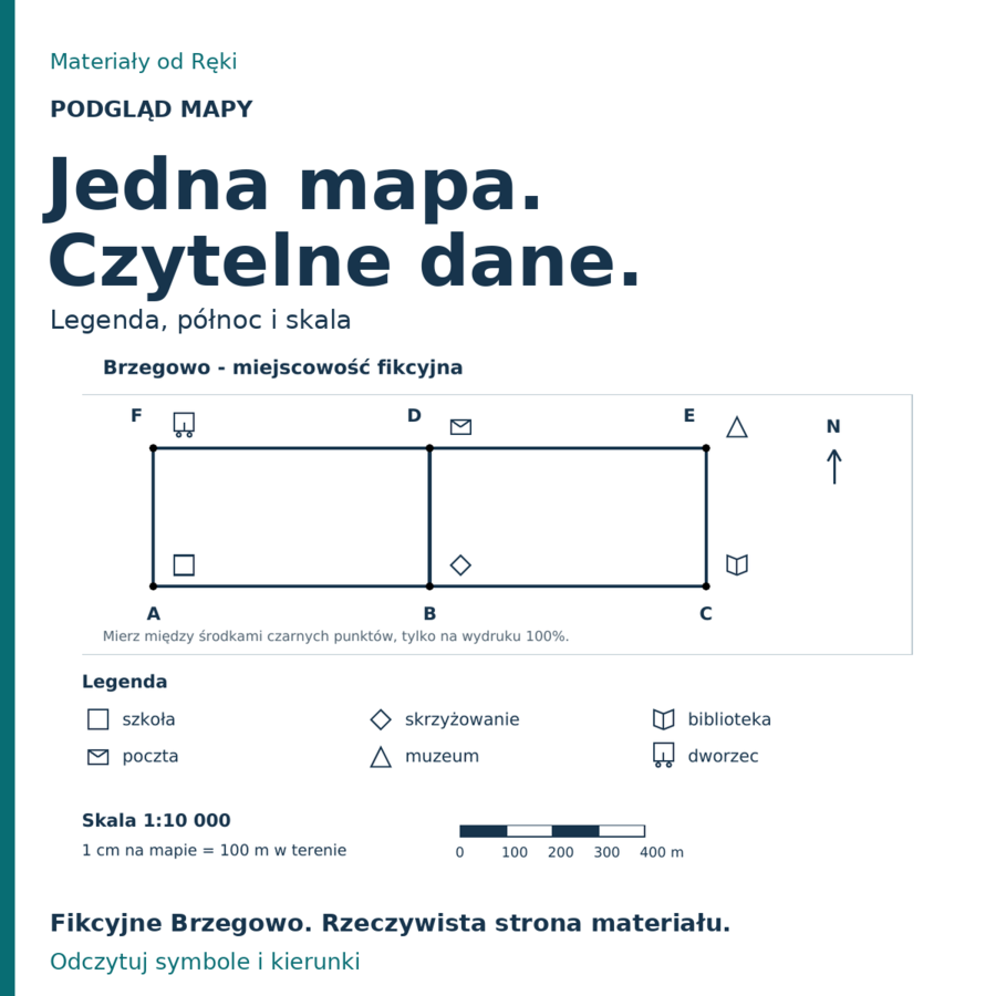 Mapa i skala - klasa 5 | Mapa bez zgadywania