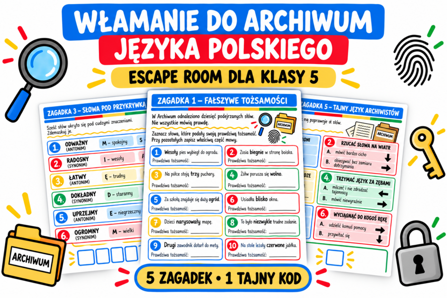 Escape room  -  " Włamanie do Archiwum Języka Polskiego".