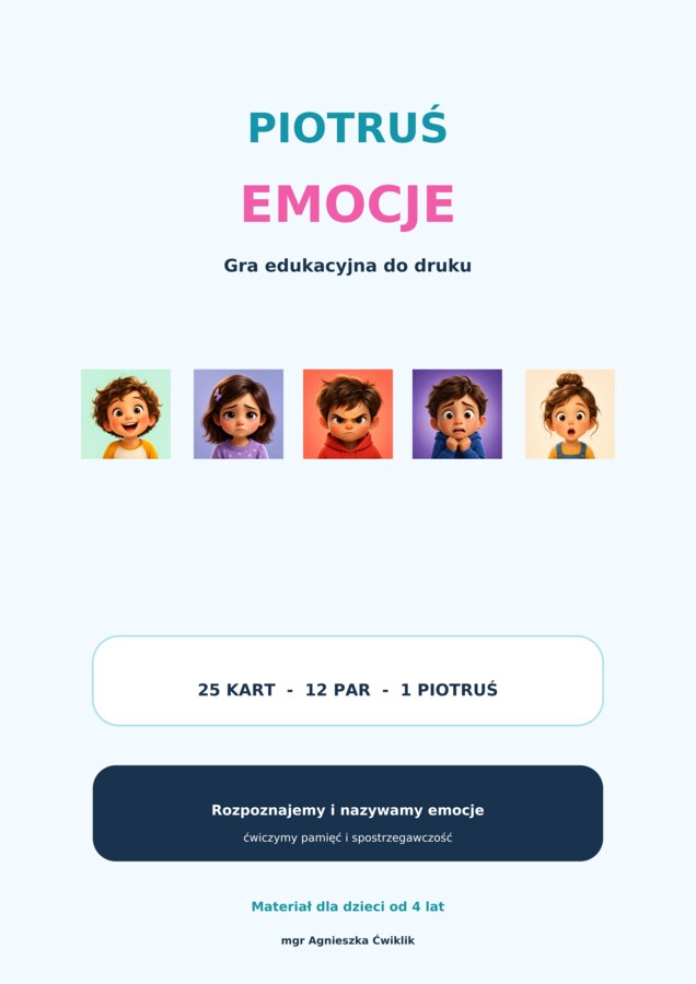 Gra Piotruś - bajkowe emocje