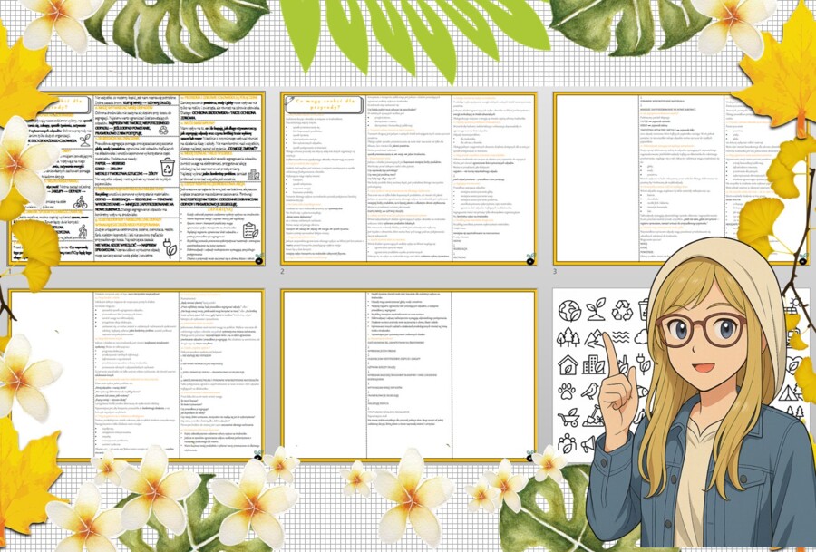 Sketchnotka/notatka - dla ucznia i przypomnienie dla nauczyciela w pdf. Temat "Co mogę zrobić dla przyrody?". Edukacja zdrowotna. Klasa 5.