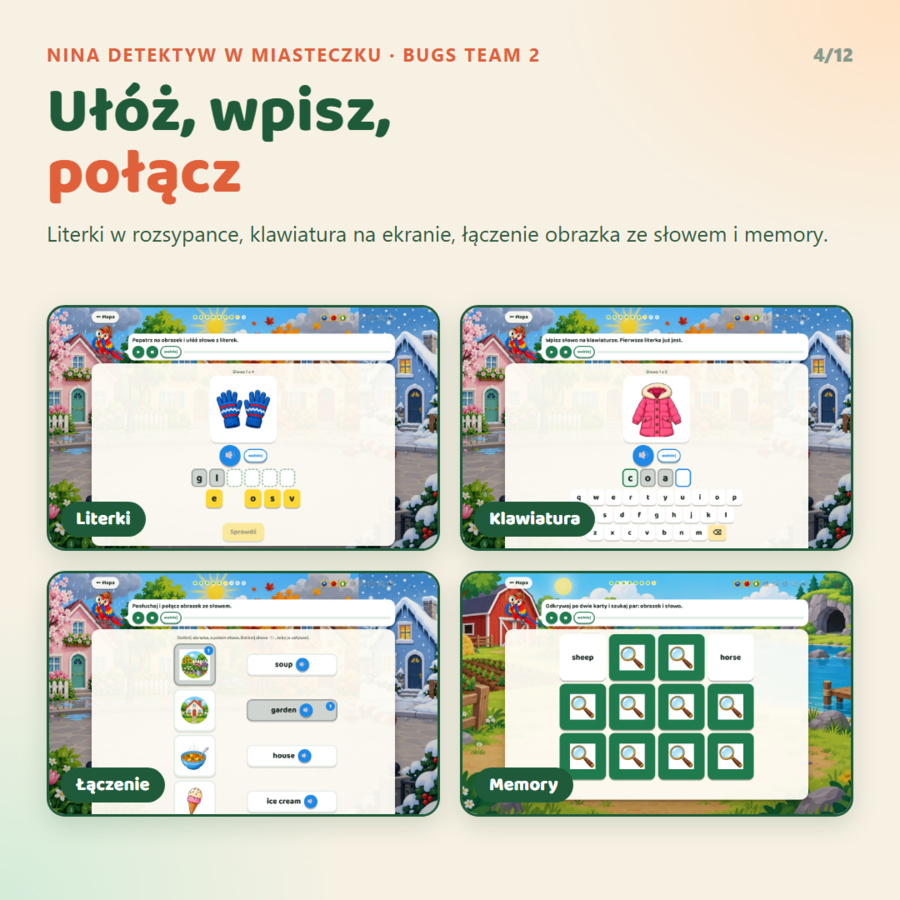Gra interaktywna Bugs Team 2 z pakietem nauczyciela, Starter Unit - Goodbye