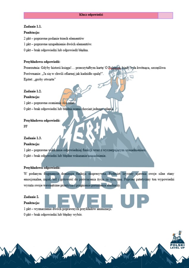 Środki stylistyczne_test 25 zadań+ klucz odpowiedzi_Polski Level Up