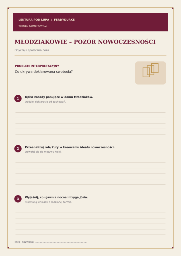 FERDYDURKE – WITOLD GOMBROWICZ | LEKTURA POD LUPĄ – MATURA