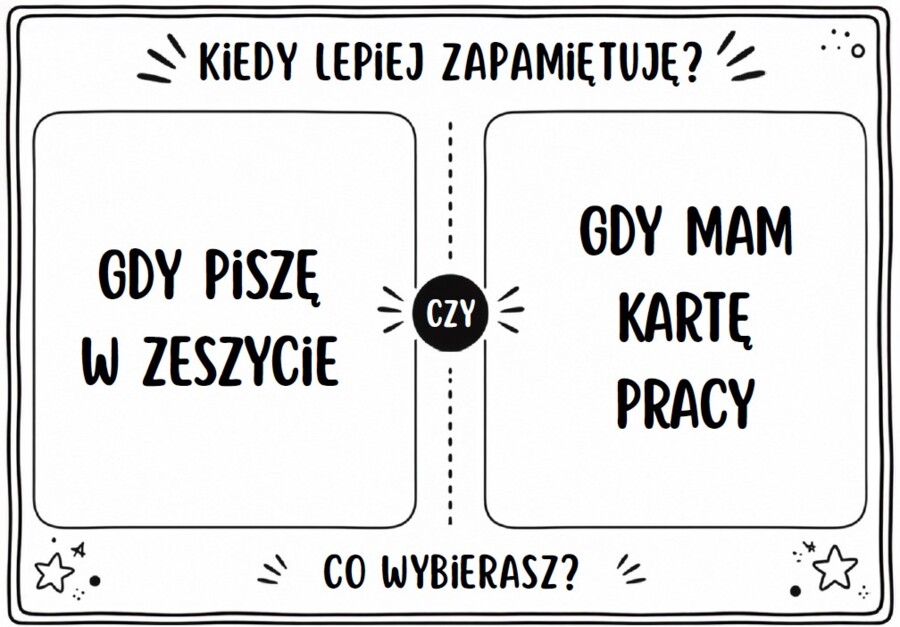 Kto pyta, nie błądzi - karty wyboru
